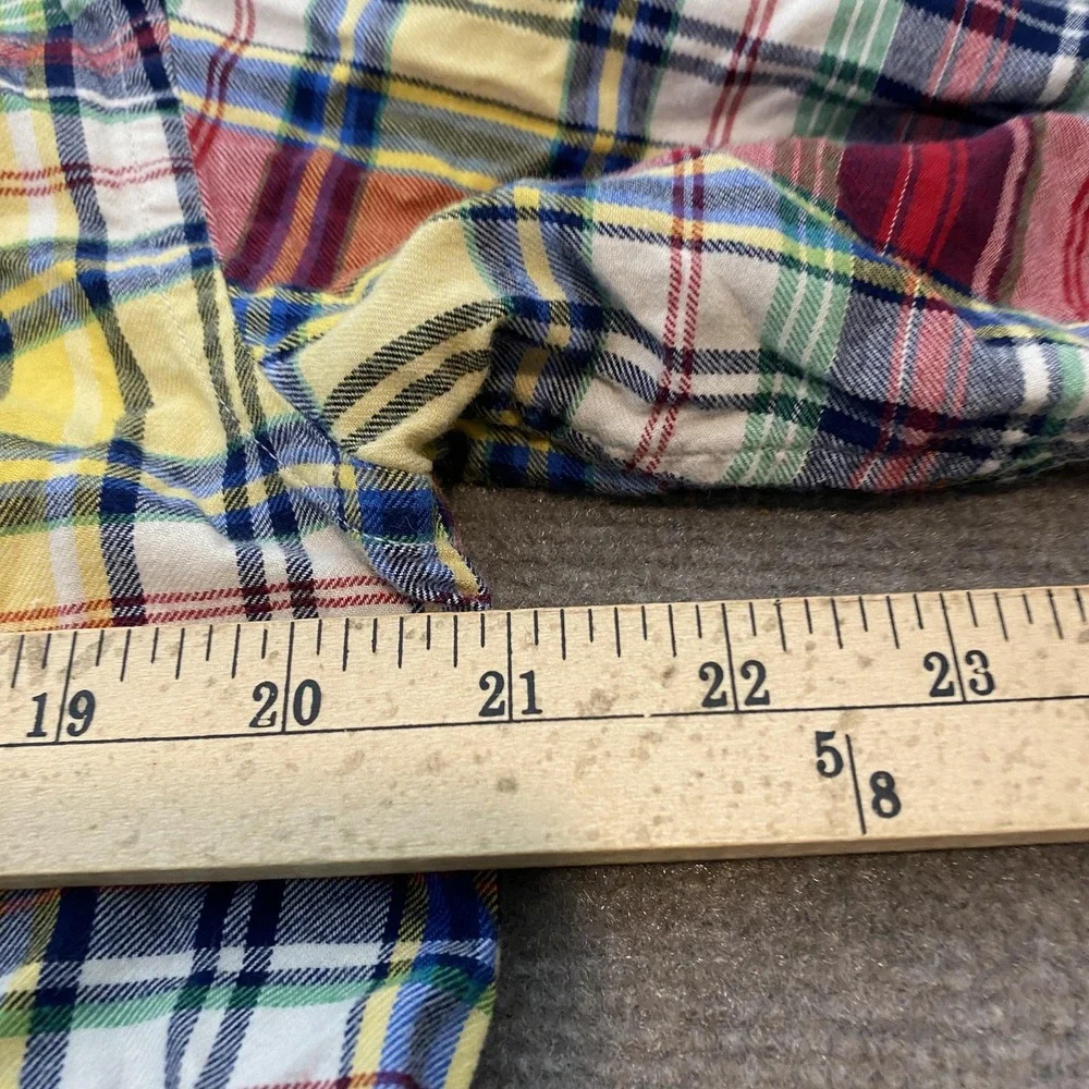 Ralph Lauren Shirt Youth XL 18-20 Madras Plaid Button Down Long Sleeve Pony Logo